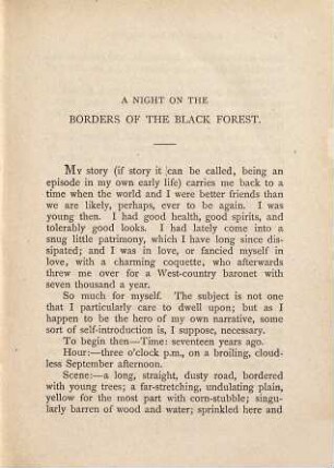 A night on the borders of the Black Forest