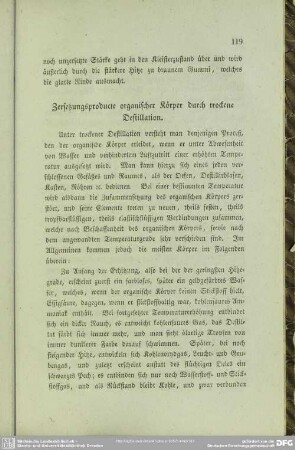[V.] Zersetzungsproducte organischer Körper durch trockene Destillation