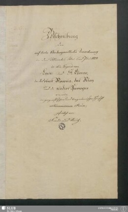 Beschreibung der auf hohe Oberbergamtliche Verordnung in den Monaten Mai und Juni 1824 in die Gegend von Lyon und St. Etienne, in das obere Vivarais, das Velay und die niedere Auvergne von mir in geognostischer und bergmännischer Hinsicht unternommenen Reise - XVII 267 2.