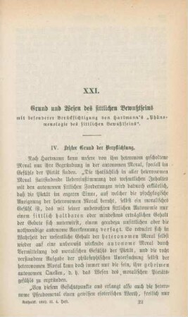 337-351 Grund und Wesen des sittlichen Bewußtseins mit besonderer Berücksichtigung von Hartmann's Phänomenologie des sittlichen Bewußtseins" : Fortsetzung
