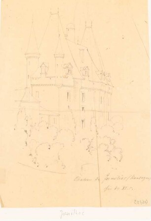 Chateau de Jumilhac, Dordogne (?): Perspektivische Ansicht
