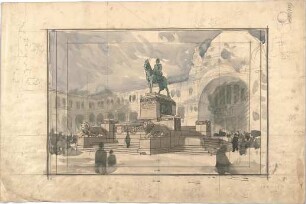 Pfann, Paul; Nürnberg; Prinzregent-Luitpold-Denkmal - Perspektive