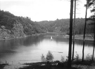 Talsperre Kriebstein (1927/1929). Oberer Teil des Stausees