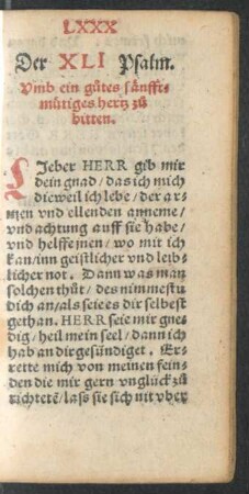 Der XLI Psalm. - Der L Psalm.