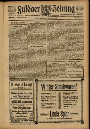 Zweite Ausgabe vom Freitag, den 06. Dezember 1907.