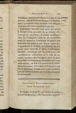 Iaroslaf I Vladimirovitch. Pour la seconde fois