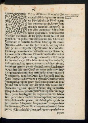 Veritus est Simon Simonius Genevensis Philosophus ...