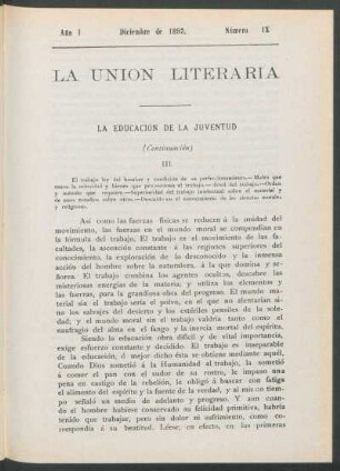 La educación de la juventud - (Continuación)