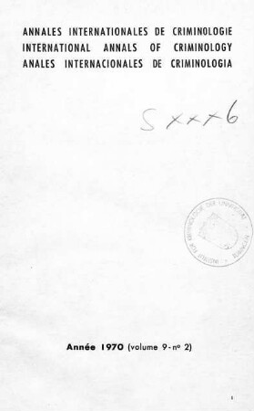 Annales internationales de criminologie