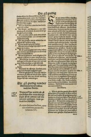 86v-96r, Die 48. predig von der Absolution des Priesters nach der Beicht - Die 51. Predig ...