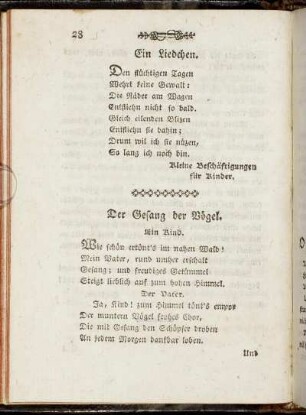 Ein Liedchen - Die Blumen