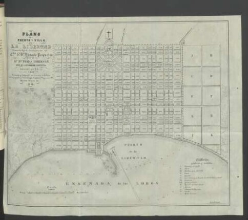 Plano del Puerto y Villa de la Libertad