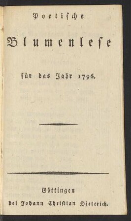1796: Musen-Almanach