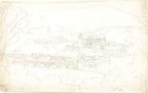 Neureuther, Gottfried von; Heidelberg; Stadtansicht - Studie