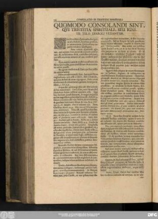 Quomodo Consolandi Sint, Qui Tristitia Spirituali, Seu Ignitis Telis Diaboli Vexantur.