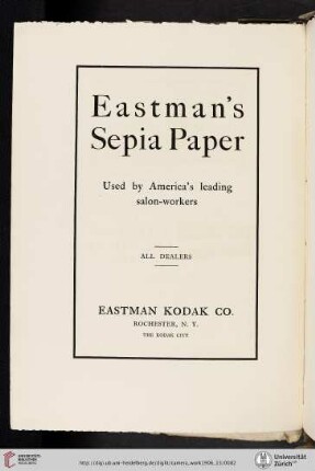 Eastman Kodak Co. [Sepia Paper]