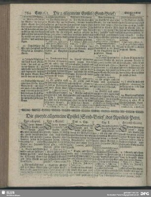 Die zweyte allgemeine Epistel (Send-Brief) des Apostels Petri