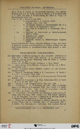 Geschichte, Volksleben (Nr. 432-471)
