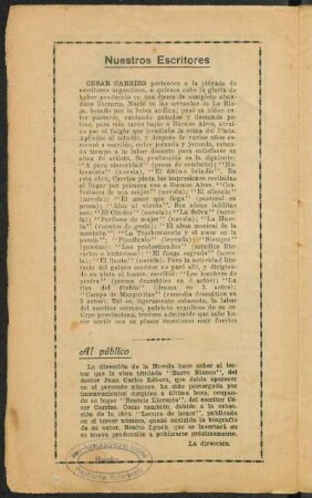 Nuestros escritores - César Carrizo