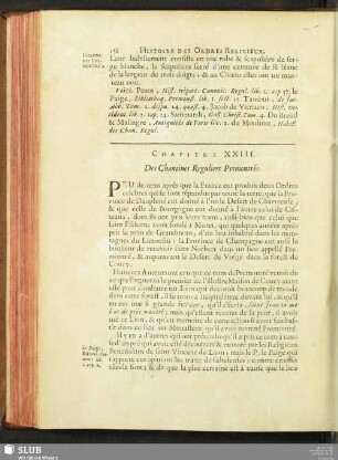 Chapitre XXIII. De Chainoines Reguliers Premontrés