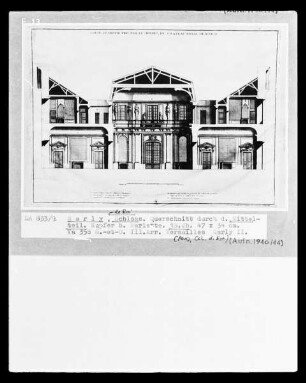 Das Schloss von Marly-le-Roi: Querschnitt durch den Mittelteil