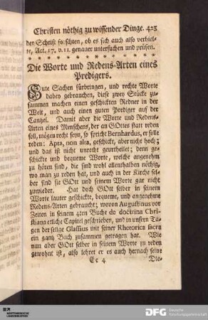 Die Worte und Redens-Arten eines Predigers