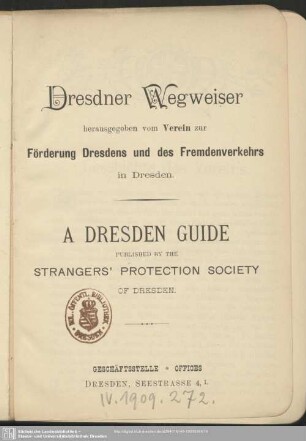 1900: Dresdner Wegweiser