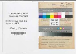 Entnazifizierung Friedrich Essling, geb. 16.05.1907 (Stadtsekretaer)