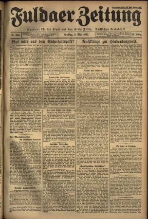 Ausgabe vom Freitag, den 08. Mai 1925.