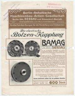 Die elastische Bolzenkupplung der B.A.M.A.G