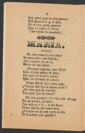 María. : (Wals)