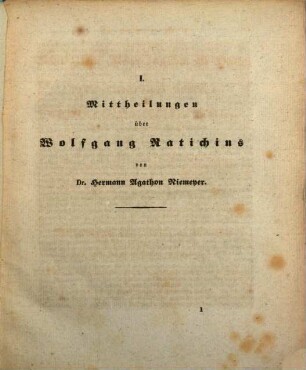 Mittheilungen über Wolfgang Ratichius. 5