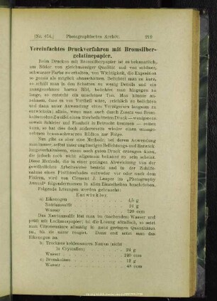 Vereinfachtes Druckverfahren mit Bromsilbergelatinepapier
