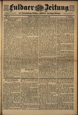 Ausgabe vom Montag, den 05. September 1898.