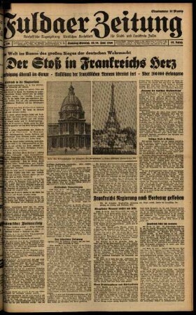 Ausgabe vom Samstag, den 15. Juni 1940.