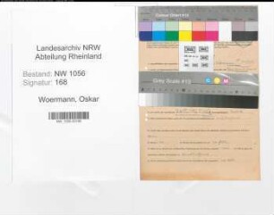 Entnazifizierung Oskar Woermann , geb. 02.10.1893 (Landwirt)