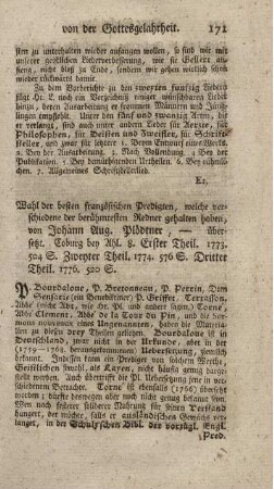 : Wahl der besten französischen Predigten, welche verschiedene der berühmtesten Redner gehalten haben. T.1-3.
