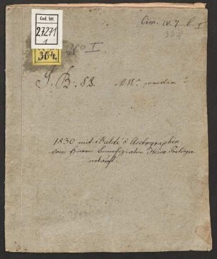 Jakob Balde (Sammelband), Faszikel 1 - BSB Clm 27271(1