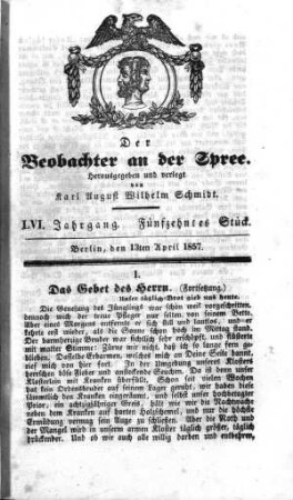 15. Stueck, 13. April 1857
