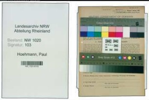 Entnazifizierung Paul Hoehmann , geb. 03.01.1905 (Verwalter)