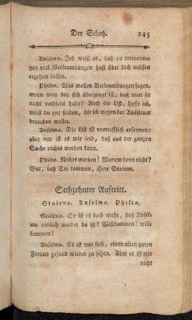 Sechzehnter Auftritt. - Achtzehnter Auftritt.