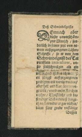 Deß Schwindelgeists Merckzeichen.