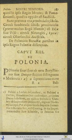 Caput XIII De Polonia