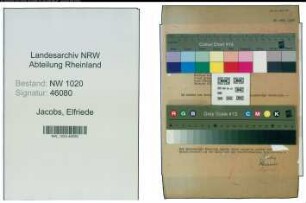 Entnazifizierung Elfriede Jacobs , geb. 00.00.0000 ()
