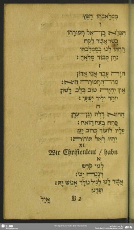 XI. Wir Christenleut, habn