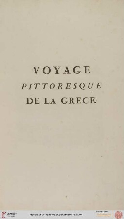 Band 1: Voyage pittoresque de la Grèce