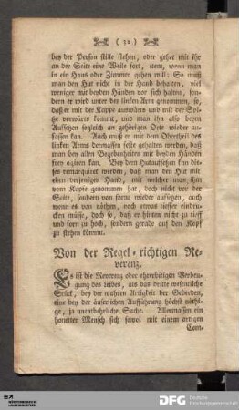 Von der Regel-richtigen Reverenz.