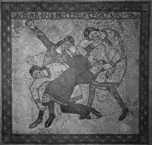 Stiftmosaikboden in Sankt Gereon — Szenen aus dem Leben des Samson — Die Blendung Samsons