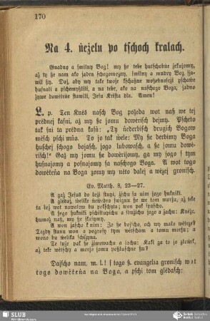 Na 4. ṅeżelu po tschoch kralach