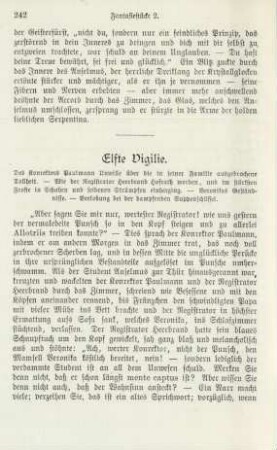 Elfte Vigilie: Des Konrektors Paulmann Unwille über die in seiner Familie ausgebrochene Tollheit ...